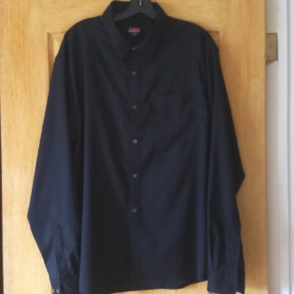 Karbon black stretch with pocket long sleeve shirt L